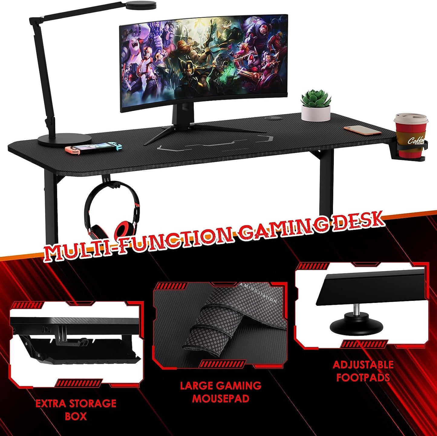 ComfyCorner CP003 T-Shaped Gaming Desk