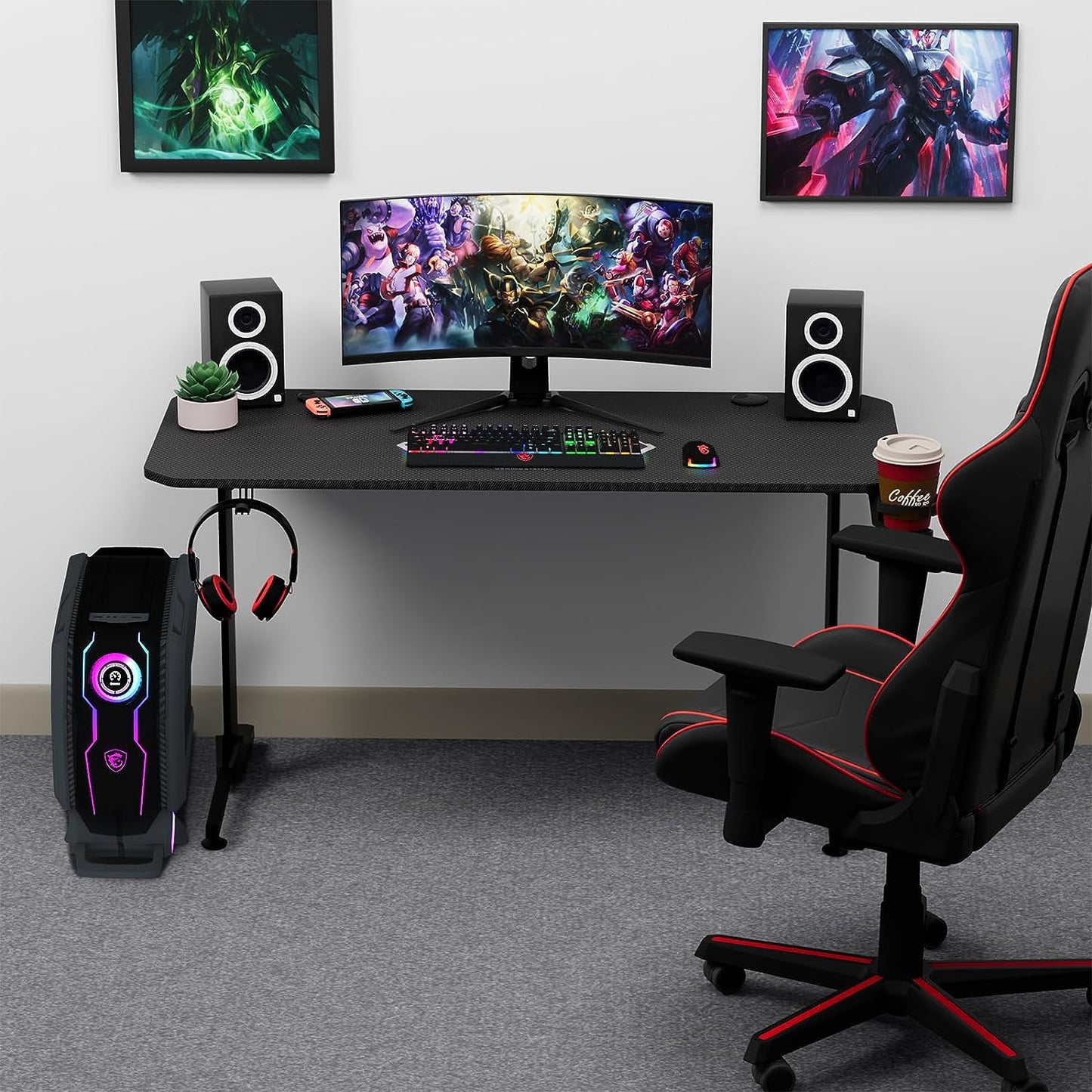 ComfyCorner CP003 T-Shaped Gaming Desk