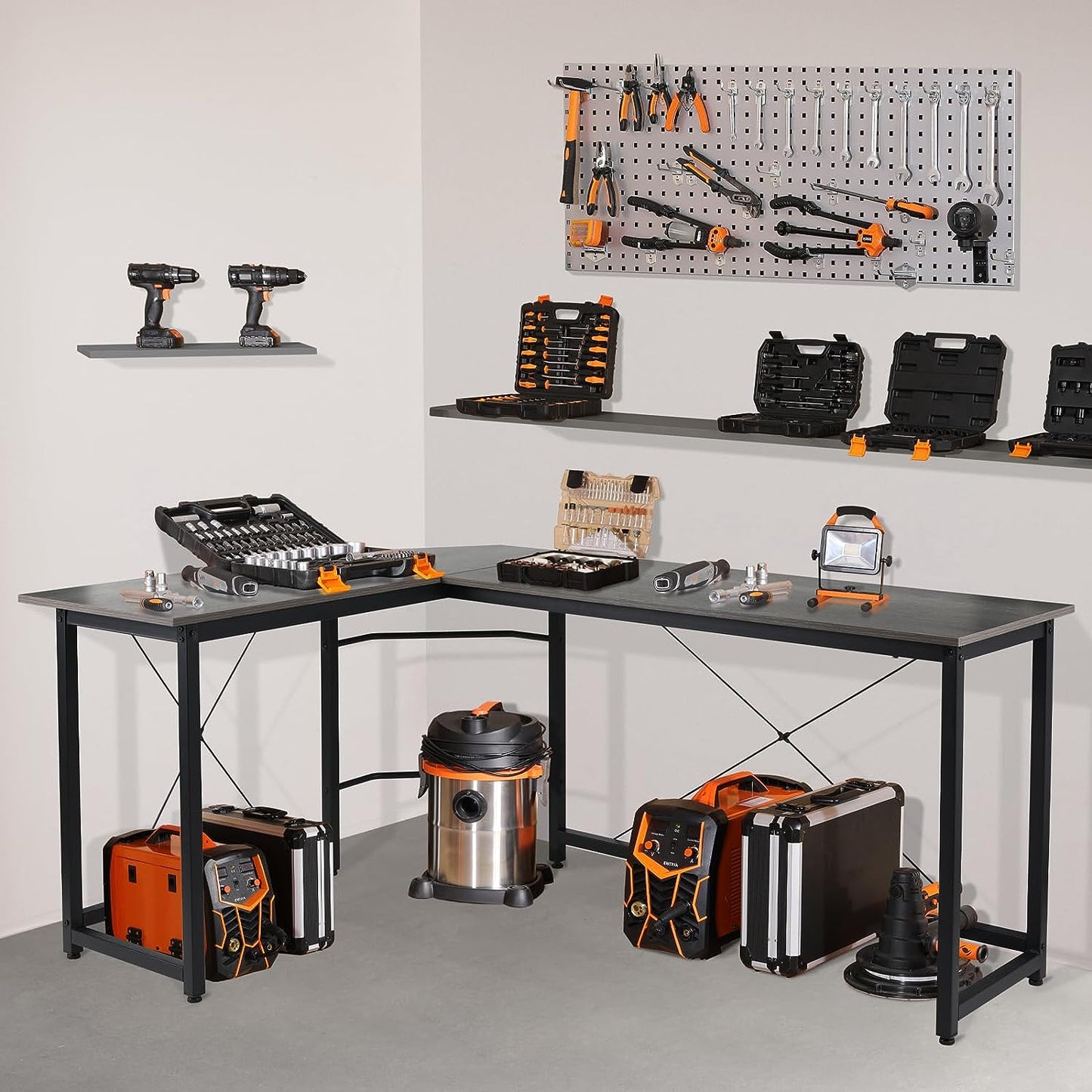 ComfyCorner CP002 L Shaped Desk Computer Desk, Grey