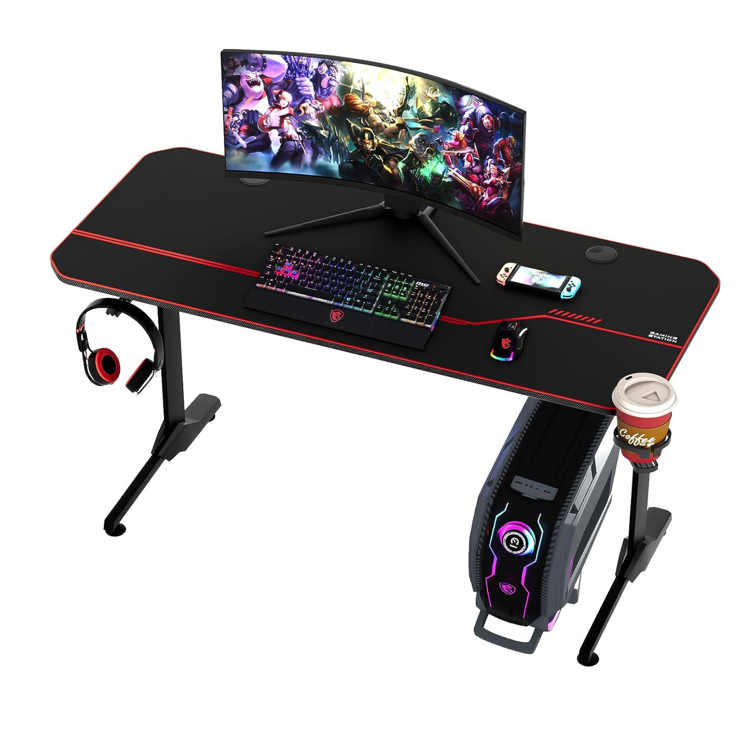 ComfyCorner CP003 T-Shaped Gaming Desk