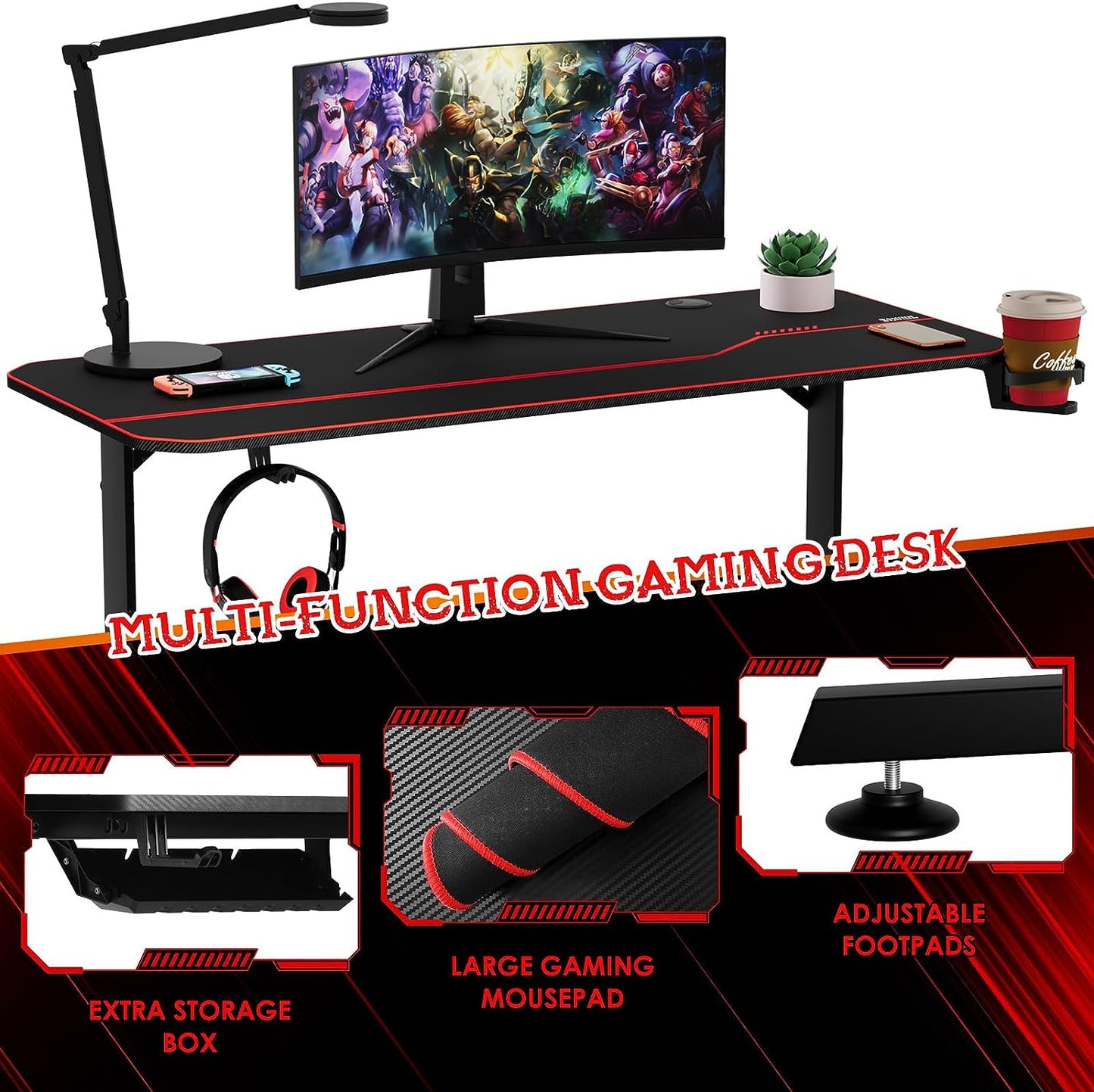 ComfyCorner CP003 T-Shaped Gaming Desk